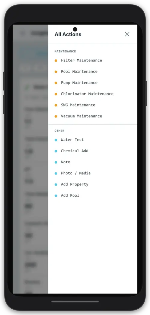 All of FlowBeacon's actions sidebar